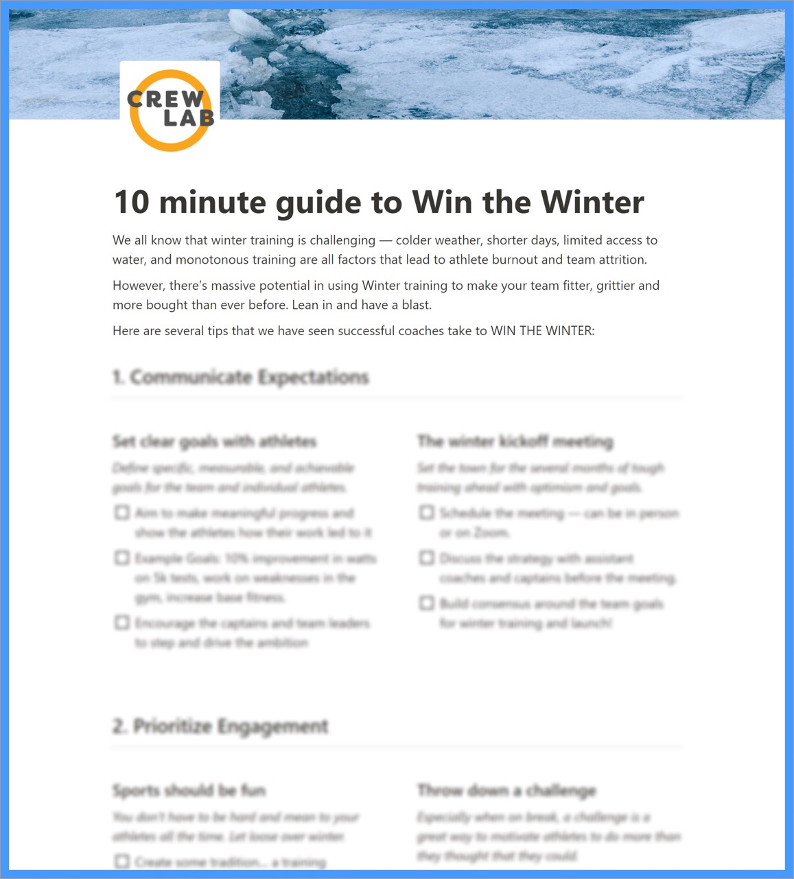 CrewLABs 10 Minute guide to Win the Winter - Preview Large